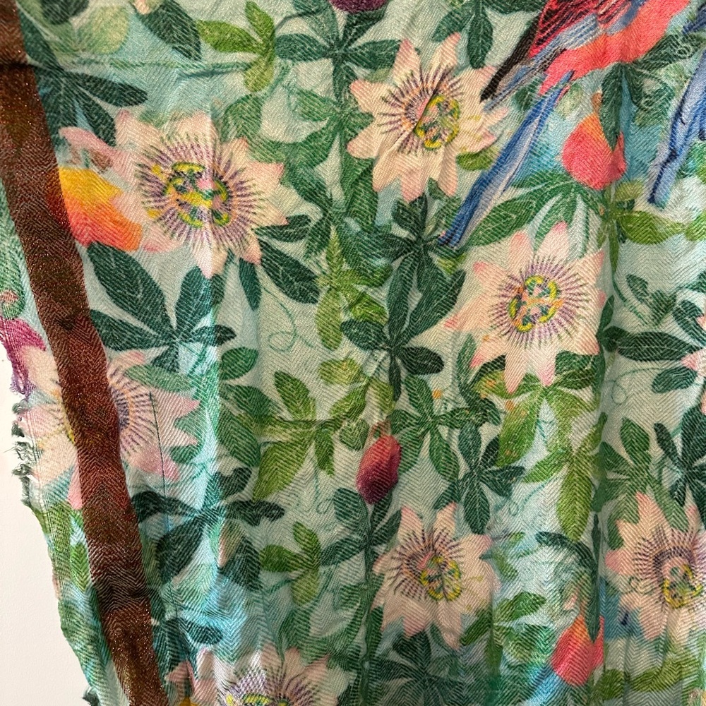Rare Anthropologie Blank London Floral colorful tropical Wrap New without tags - Picture 11 of 15